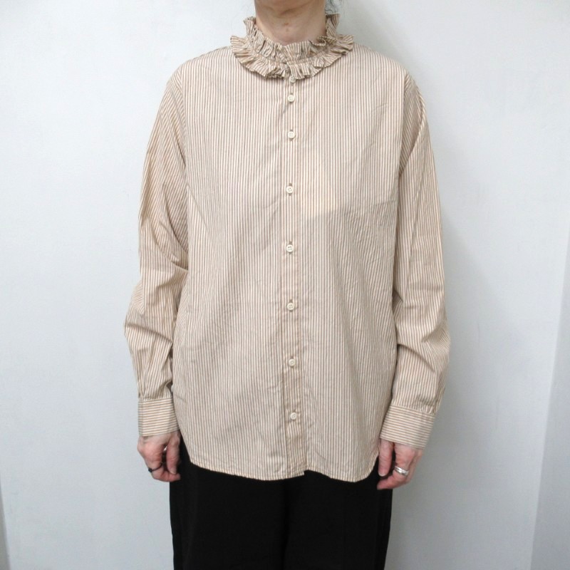 NOUVELLES DU PARADIS フリルカラーシャツ /MUS21 【日本製】